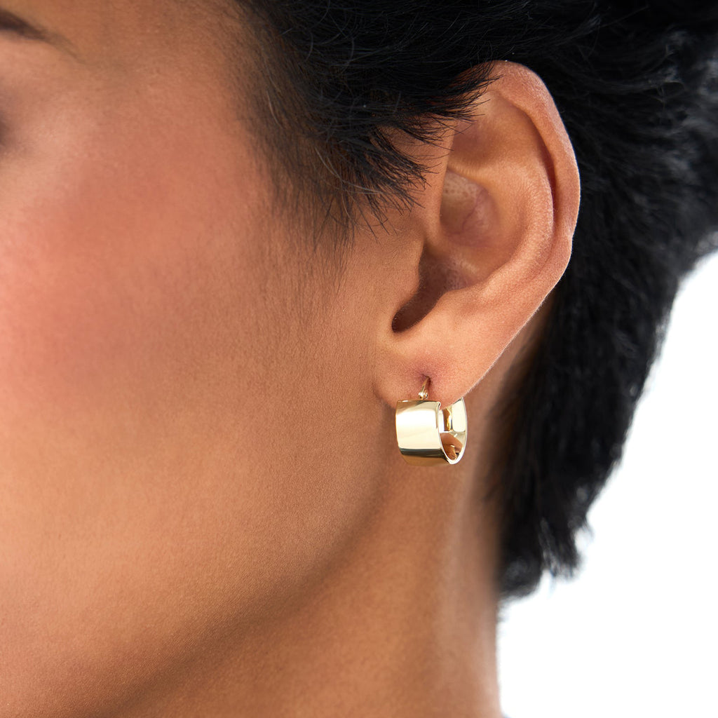 8MM Wide Hoop Earrings