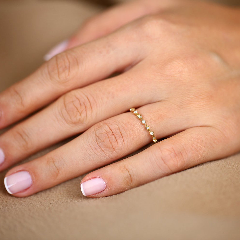 Art Deco Diamond Eternity Band