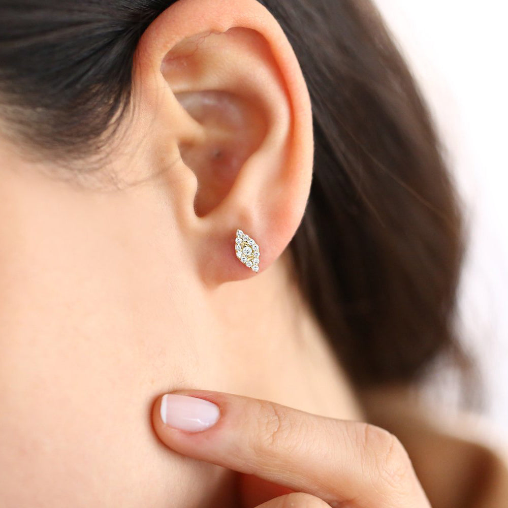 Evil Eye Diamond Studs