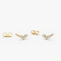 Mini Trio Diamond Stud Earrings