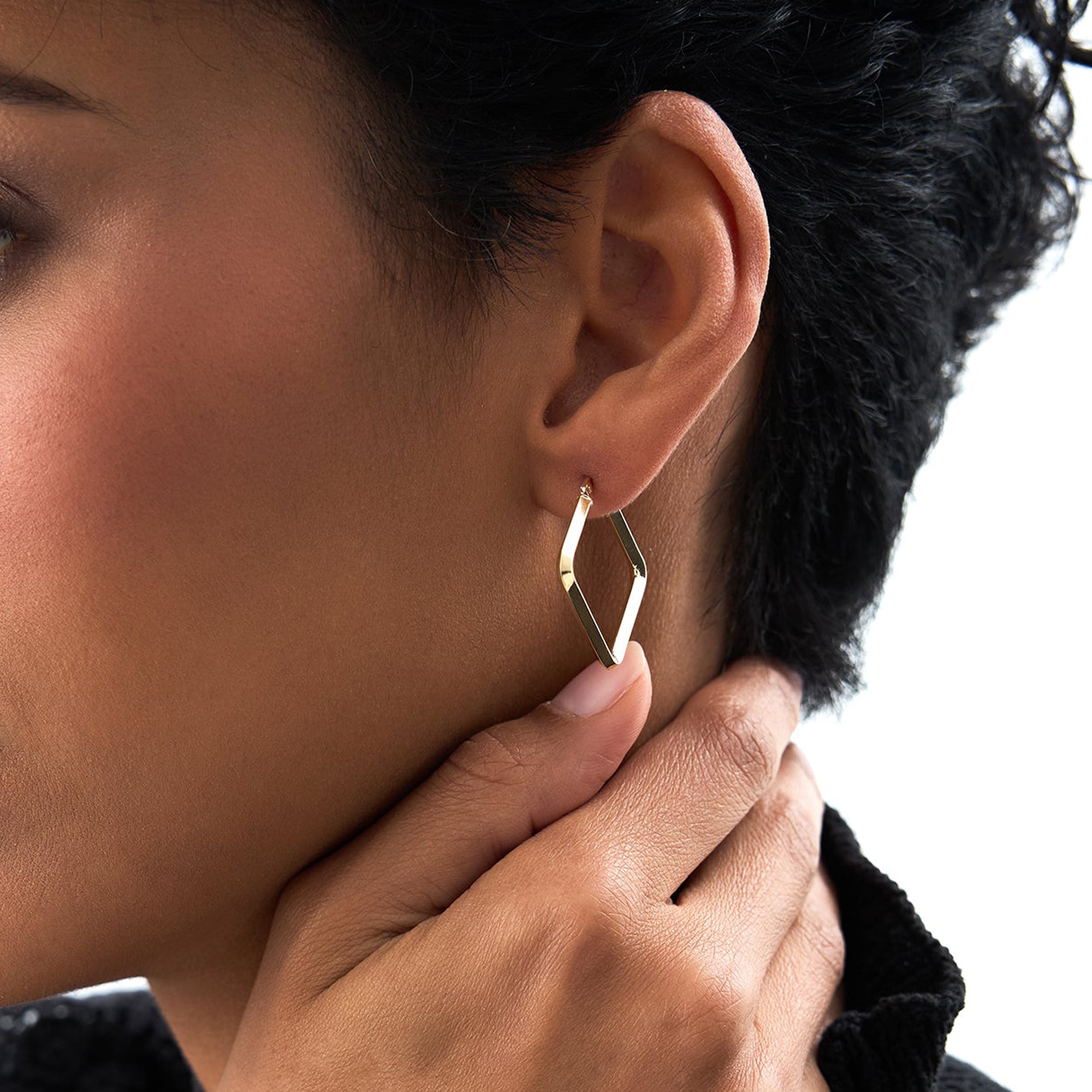 Geometric Shaped  Square Hoop Earrings
