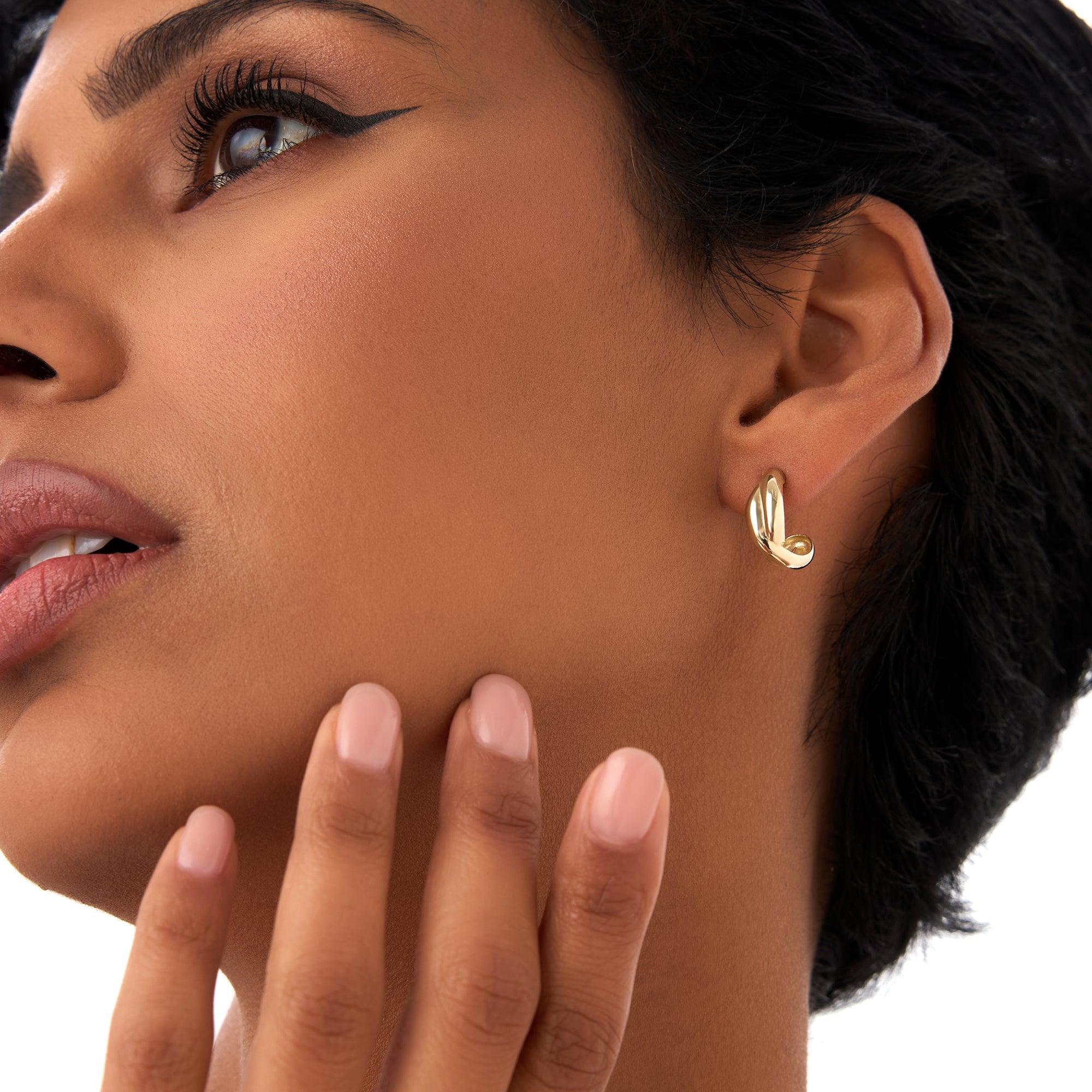 Chunky Twisted Hoop Earrings