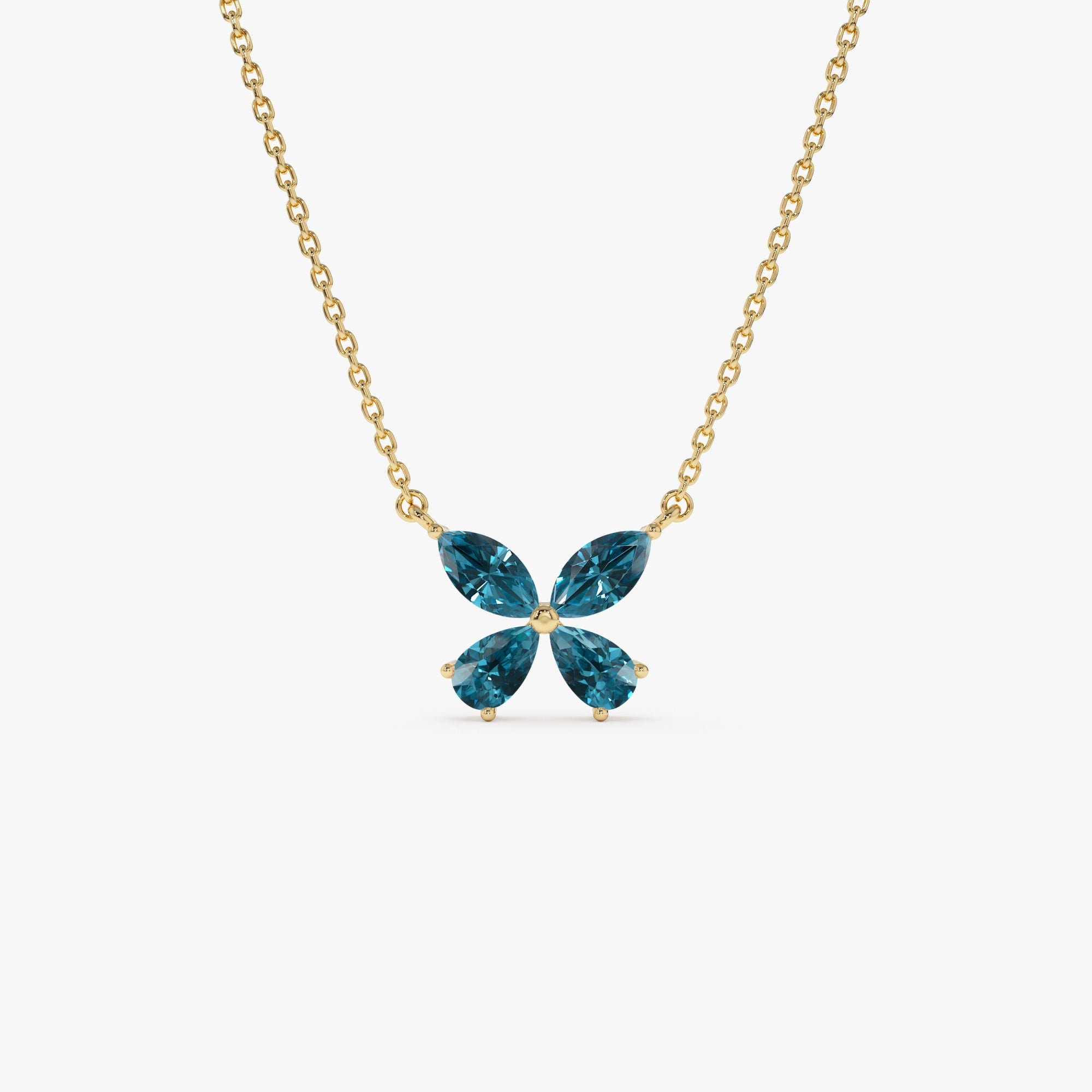 London Blue Topaz Butterfly Necklace