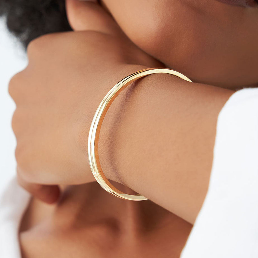 Double Row Dome Bangle Bracelet