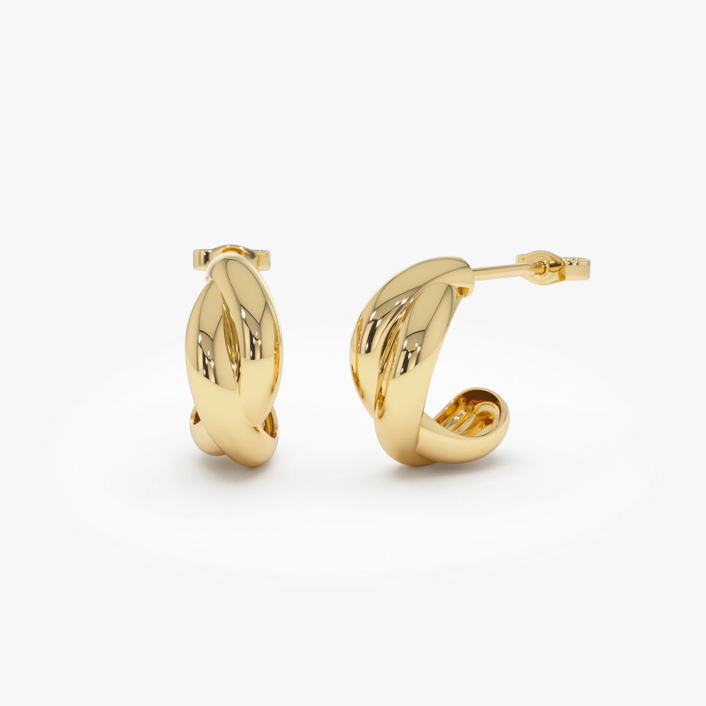 Chunky Twisted Hoop Earrings