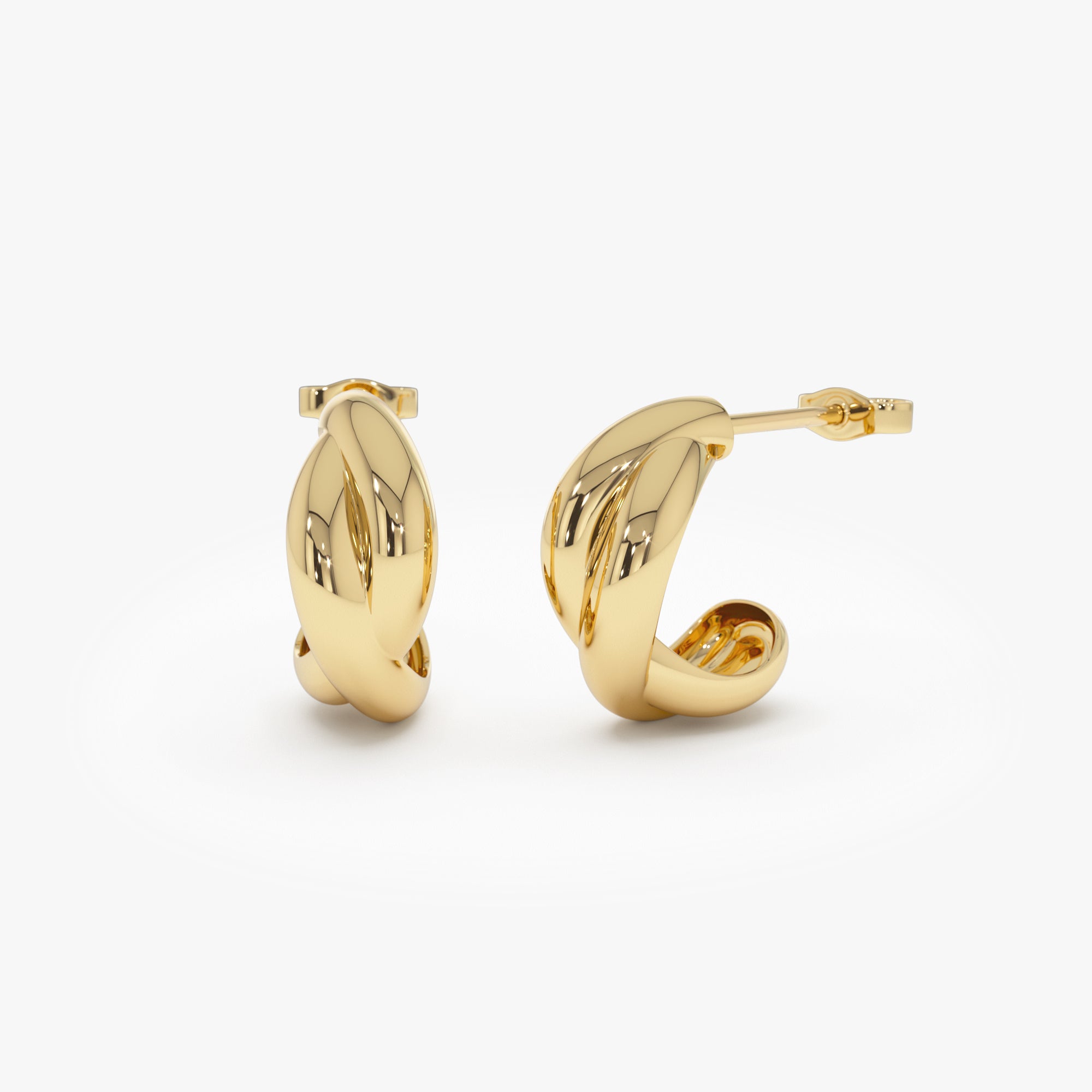 Chunky Twisted Hoop Earrings