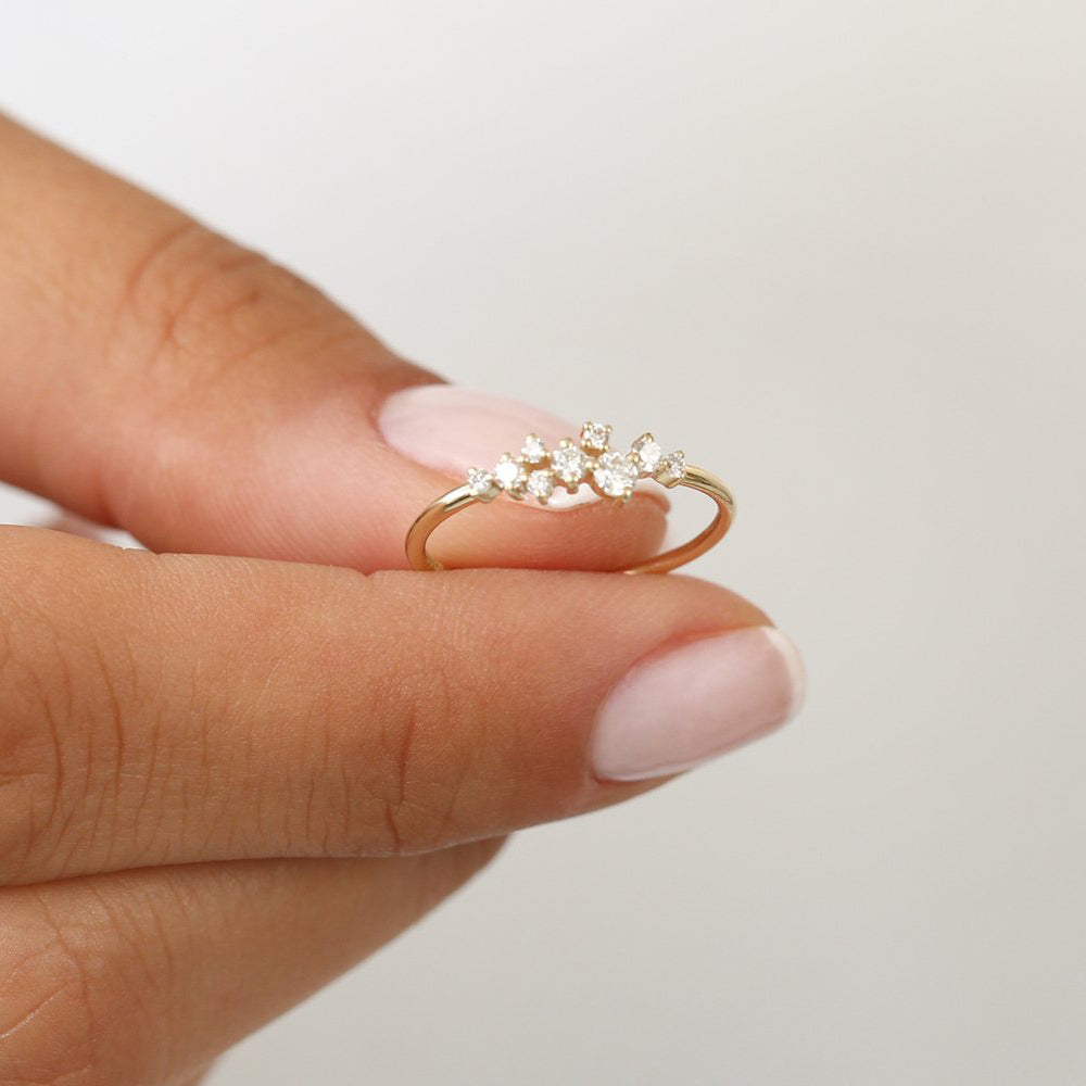 Diamond Cluster Ring
