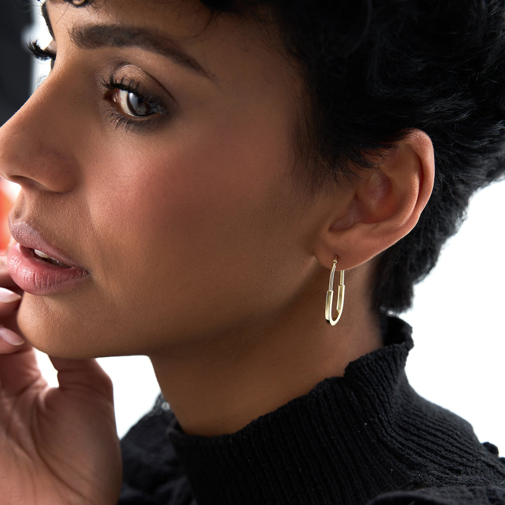 Flat Edge Hoop Earrings