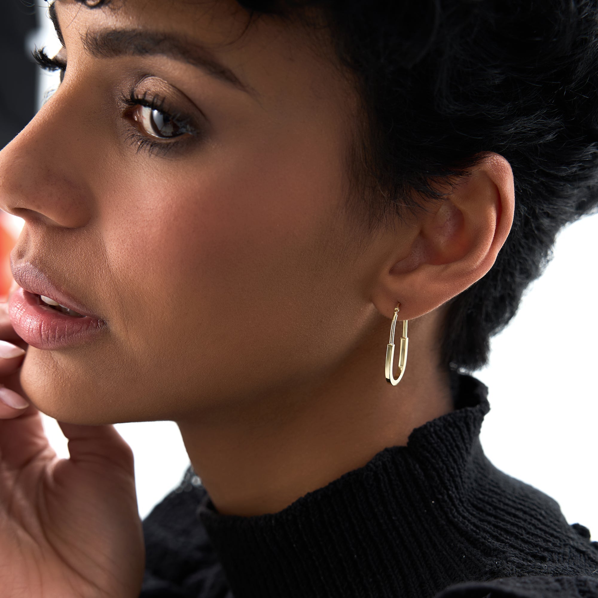 Flat Edge Hoop Earrings