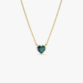 Heart Shaped London Blue Topaz Layering Necklace