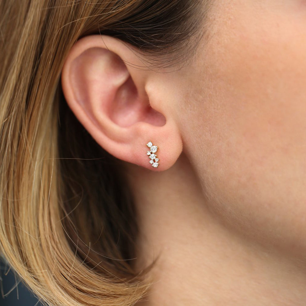 Diamond Cluster Earrings