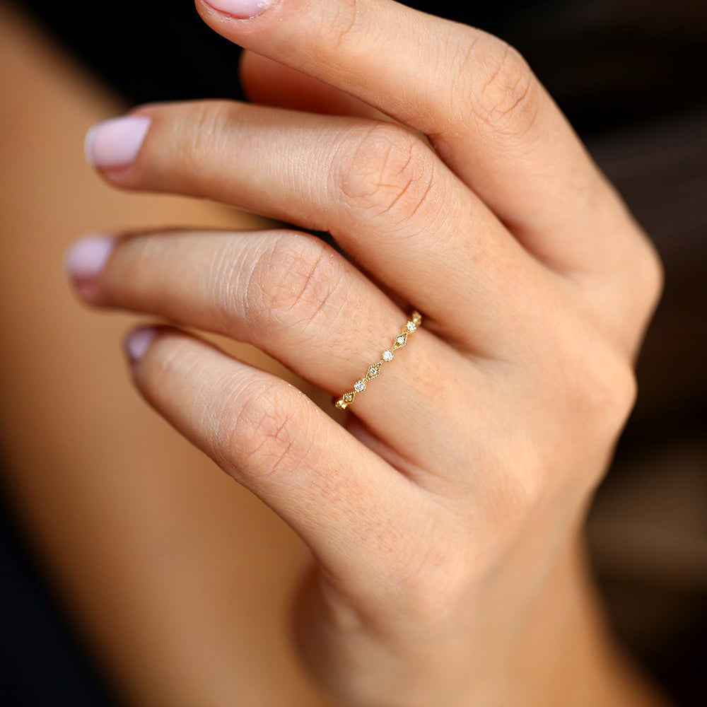 Art Deco Diamond Eternity Band