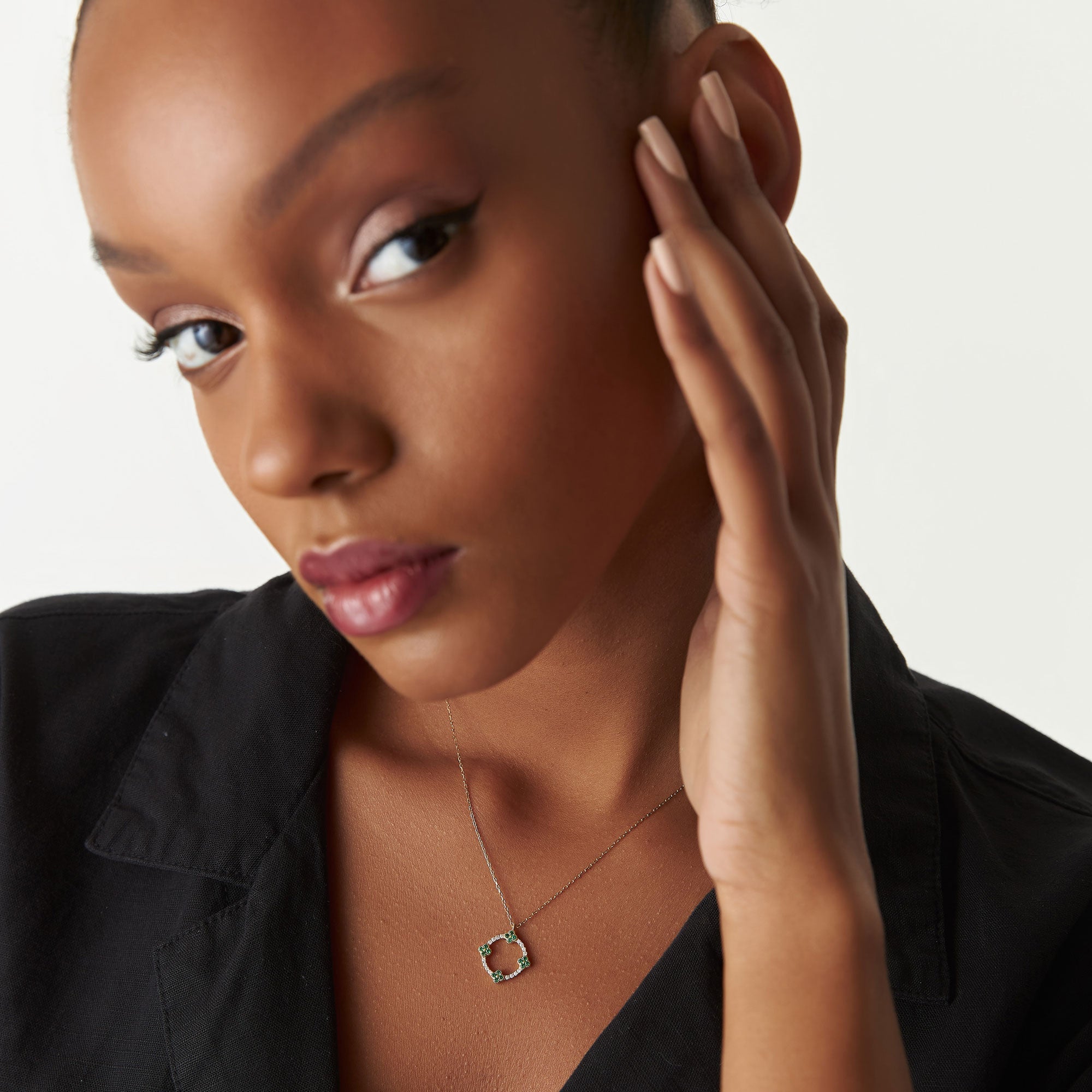 Emerald Clover Necklace