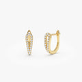 Double Mini Diamond Hoop Earrings