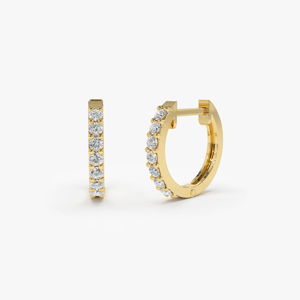 Diamond Hoop Earrings