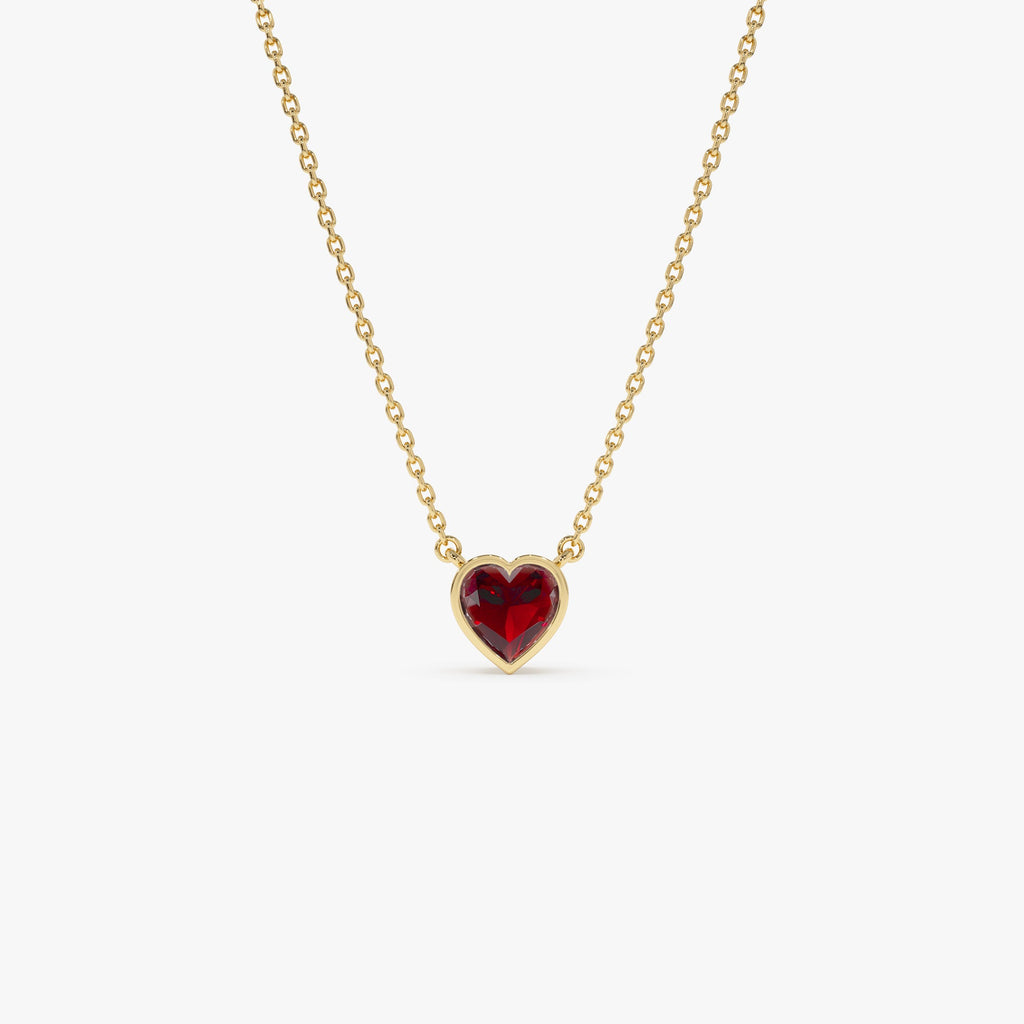 Heart Shaped Garnet Layering Necklace