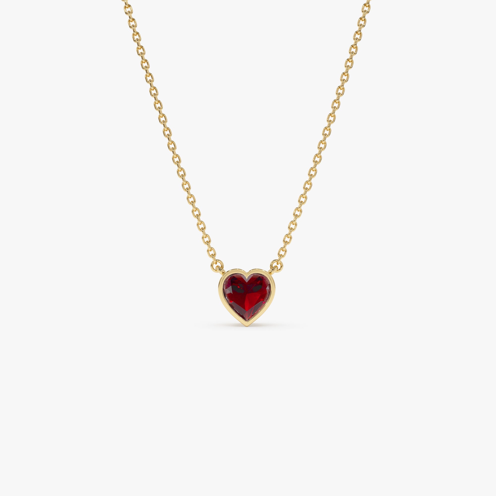 Heart Shaped Garnet Layering Necklace
