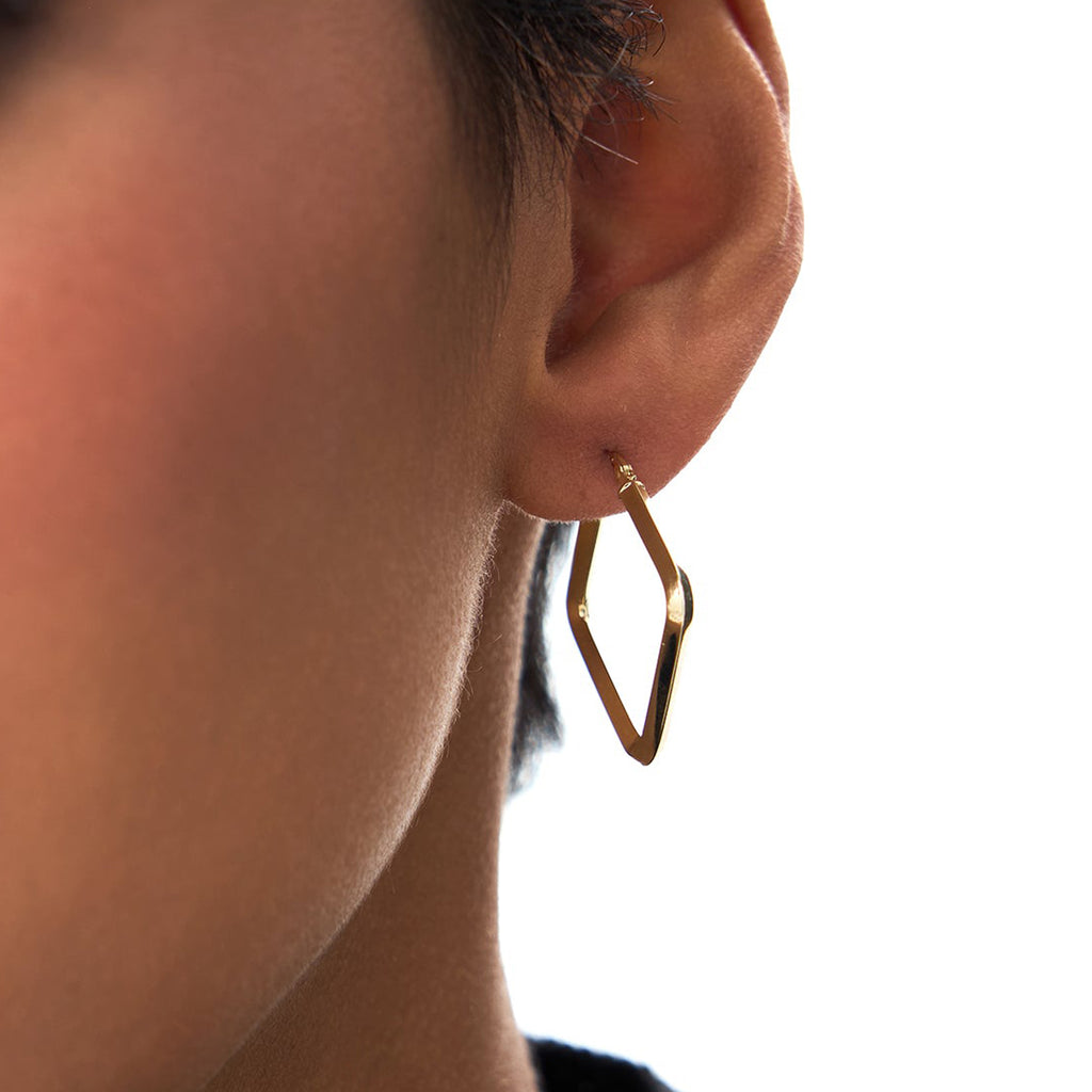 Geometric Shaped  Square Hoop Earrings