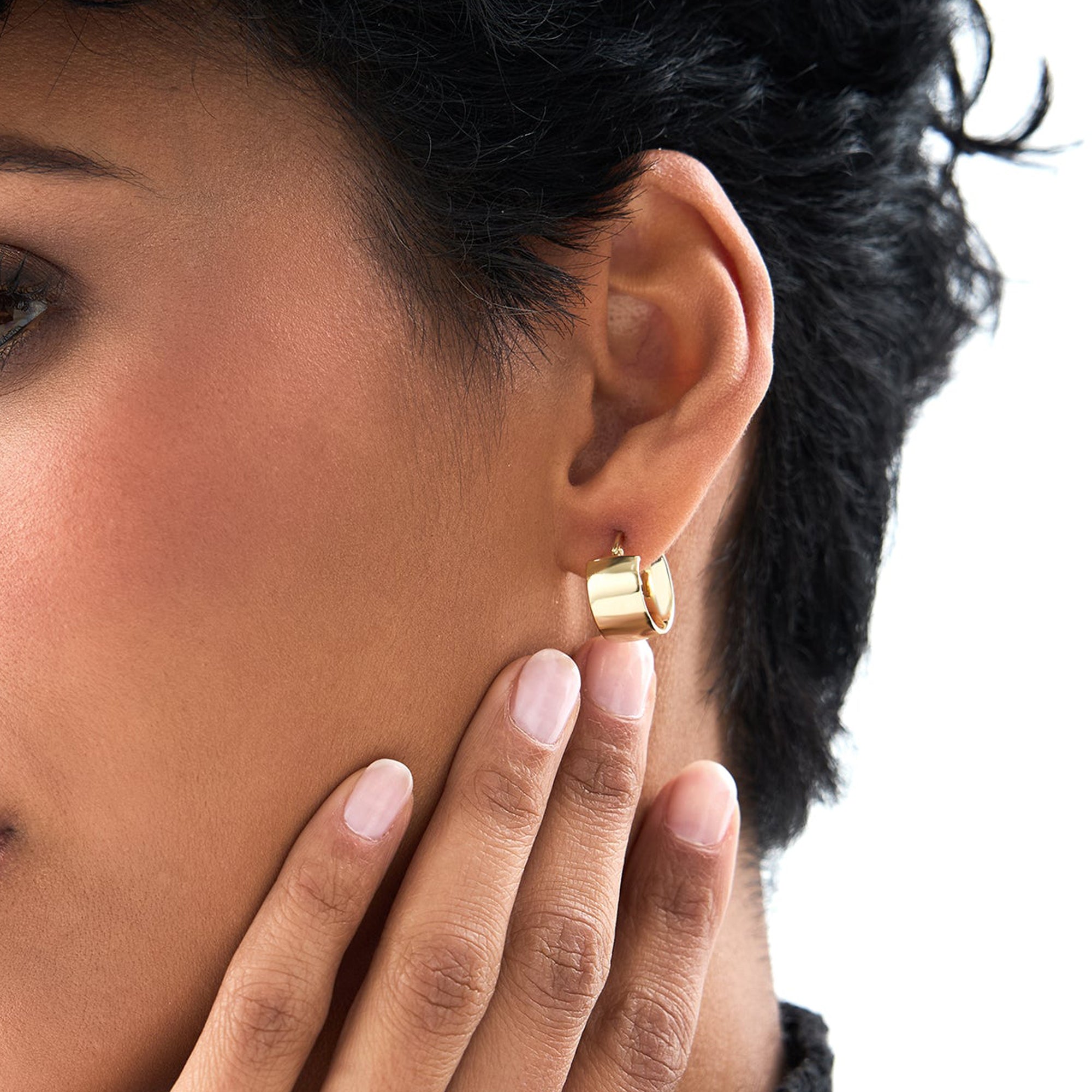 8MM Wide Hoop Earrings