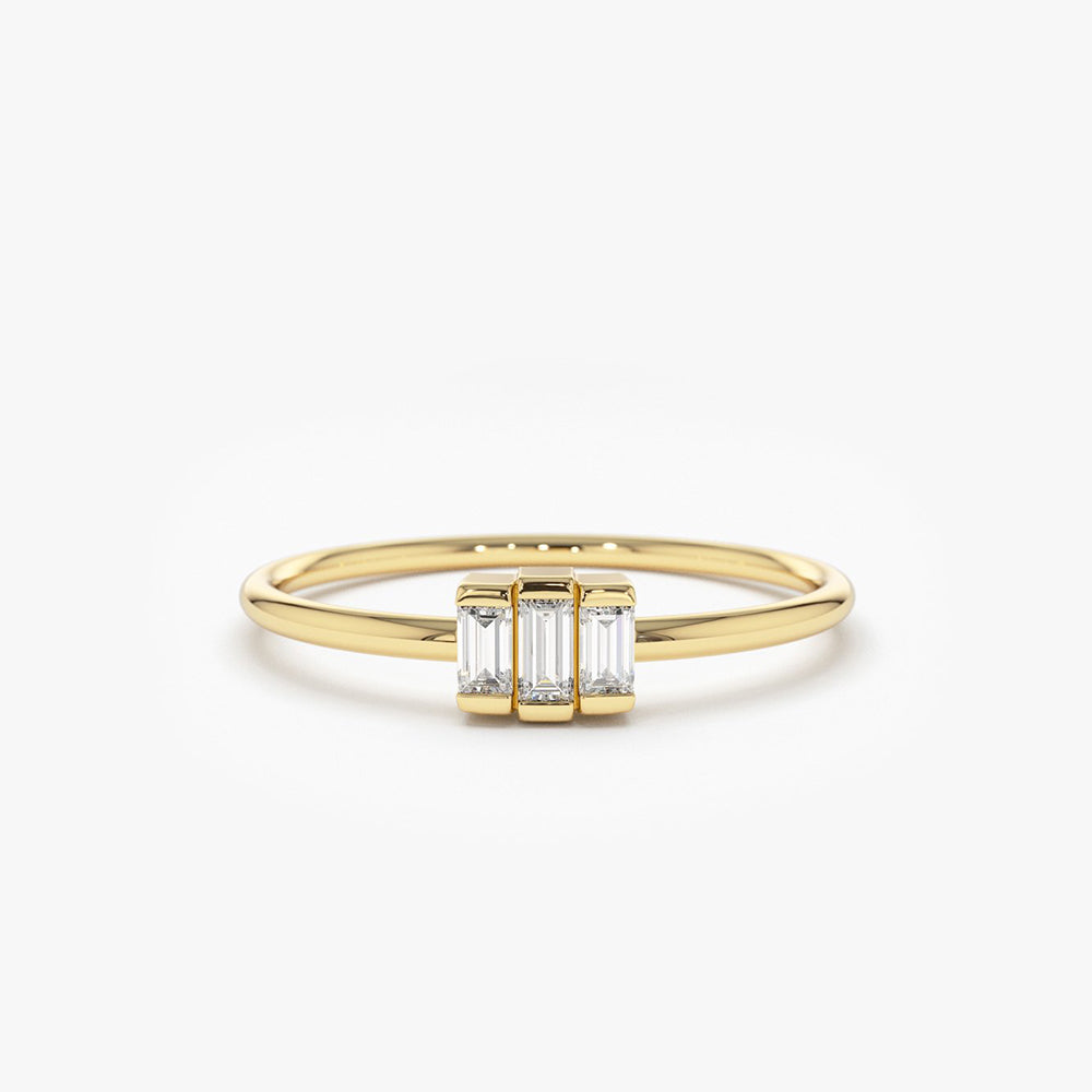 Baguette Trio Diamond Ring