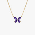 Amethyst Butterfly Necklace