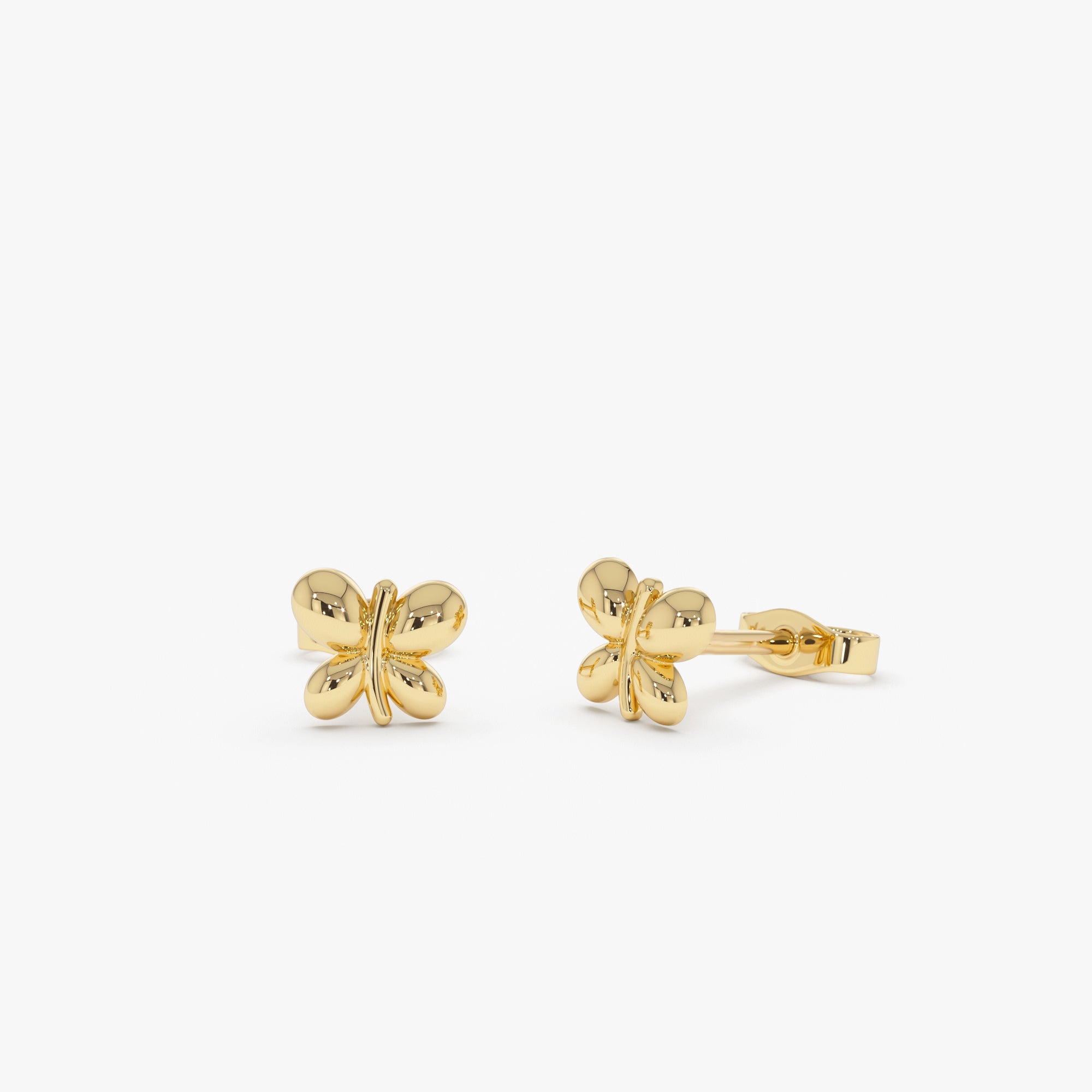 Bubble Butterfly Stud Earrings