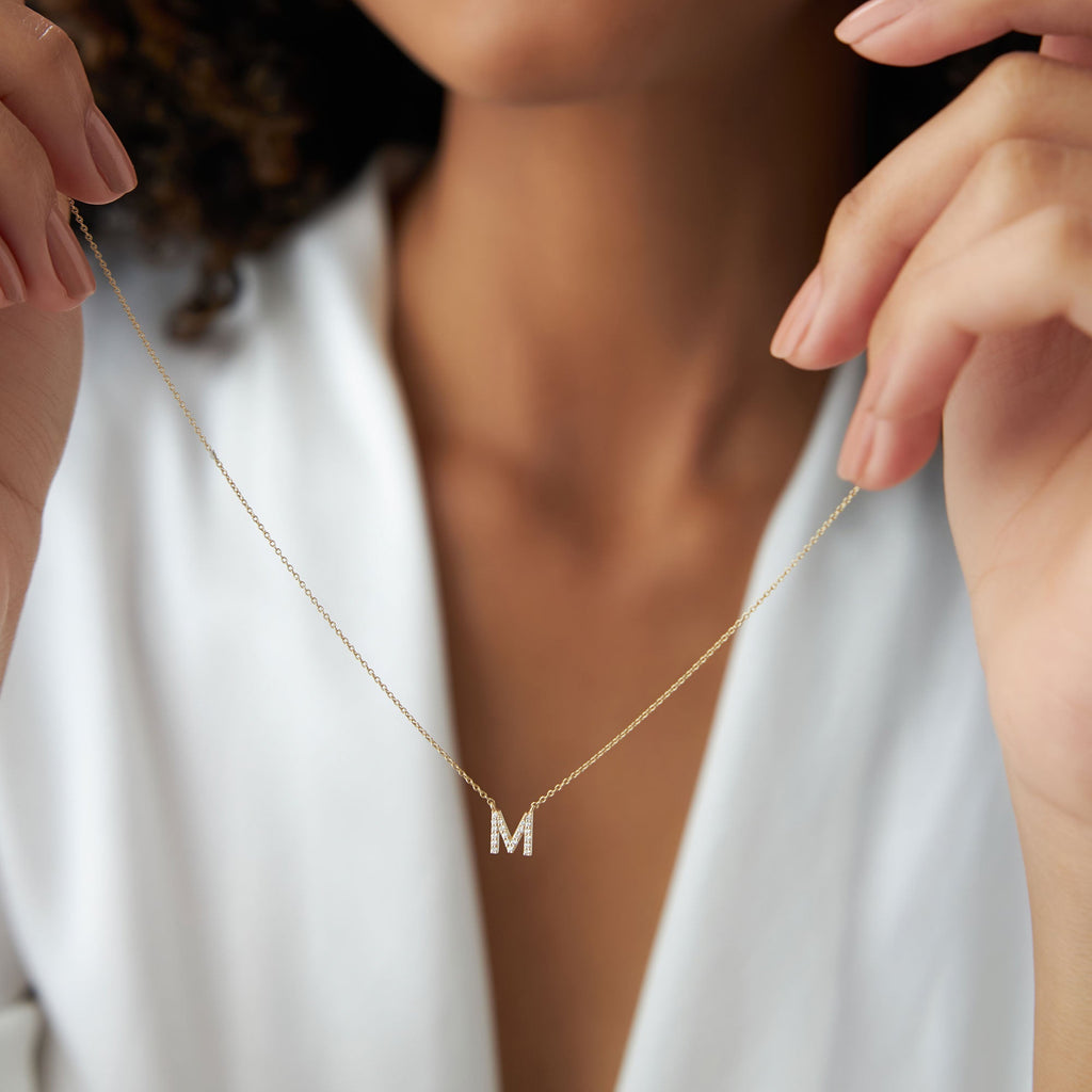 Diamond Initial Necklace