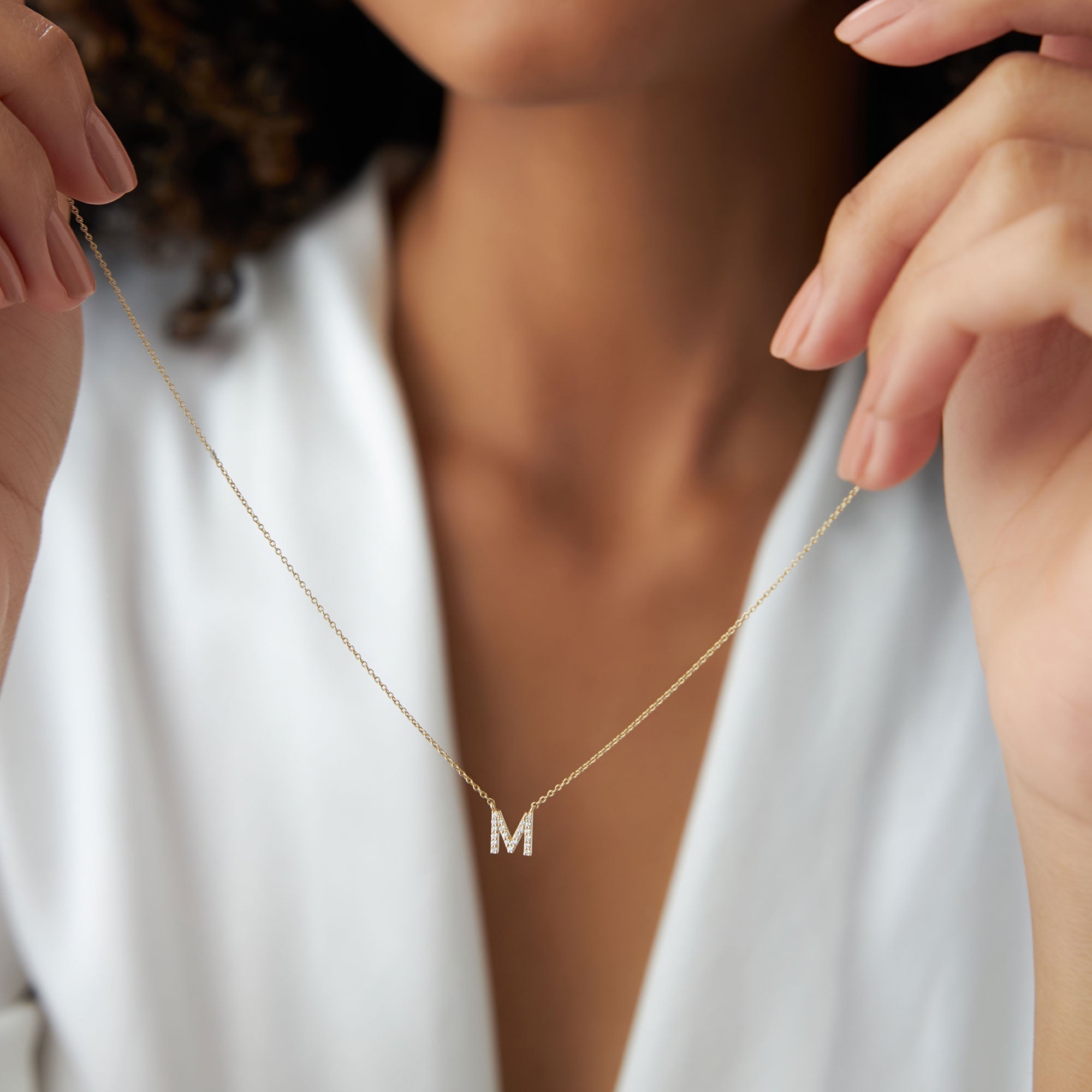Diamond Initial Necklace