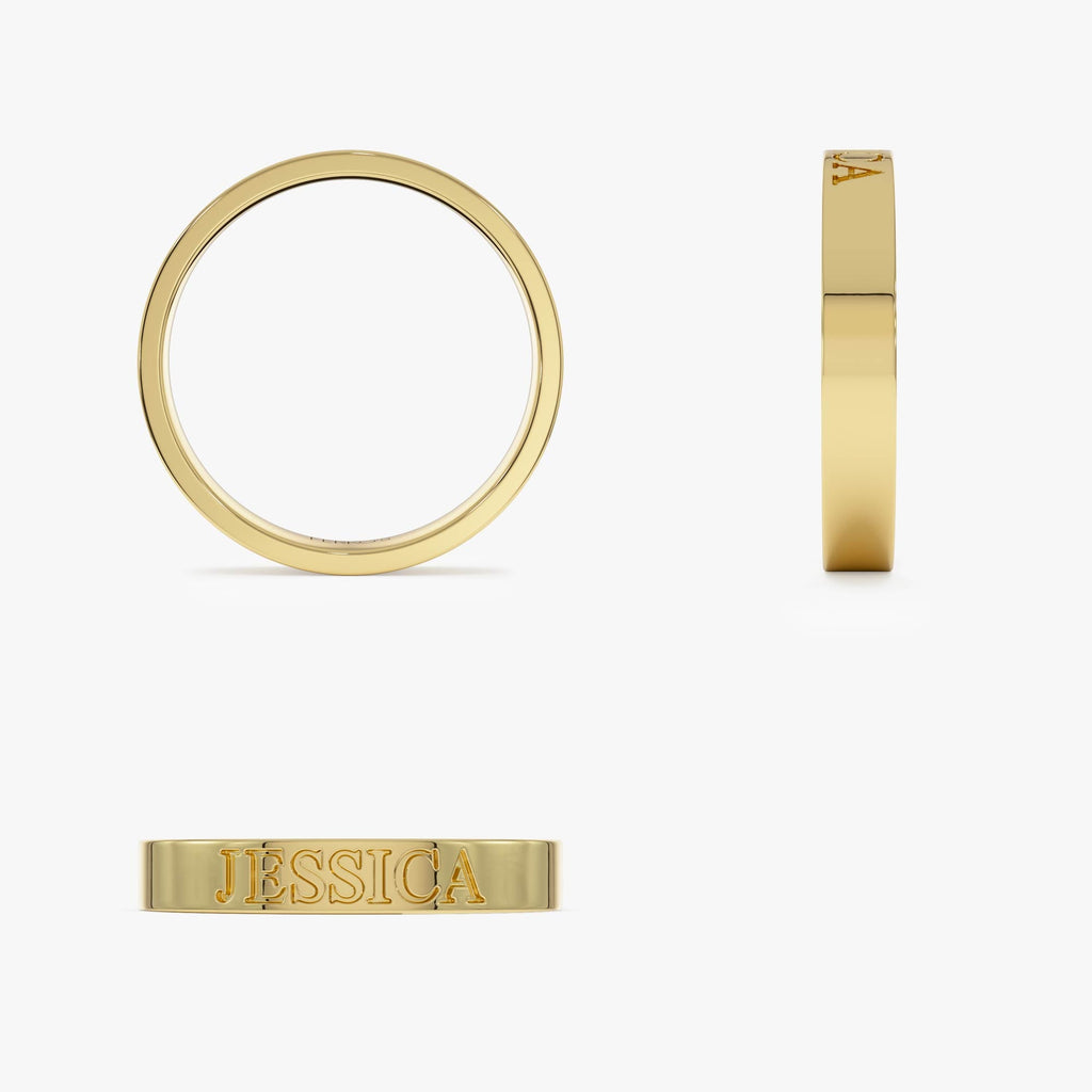 Custom Name Engraved Band Ring