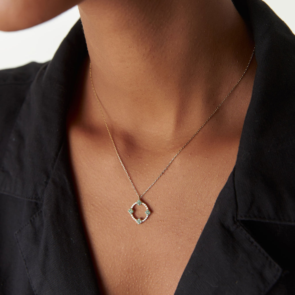 Emerald Clover Necklace