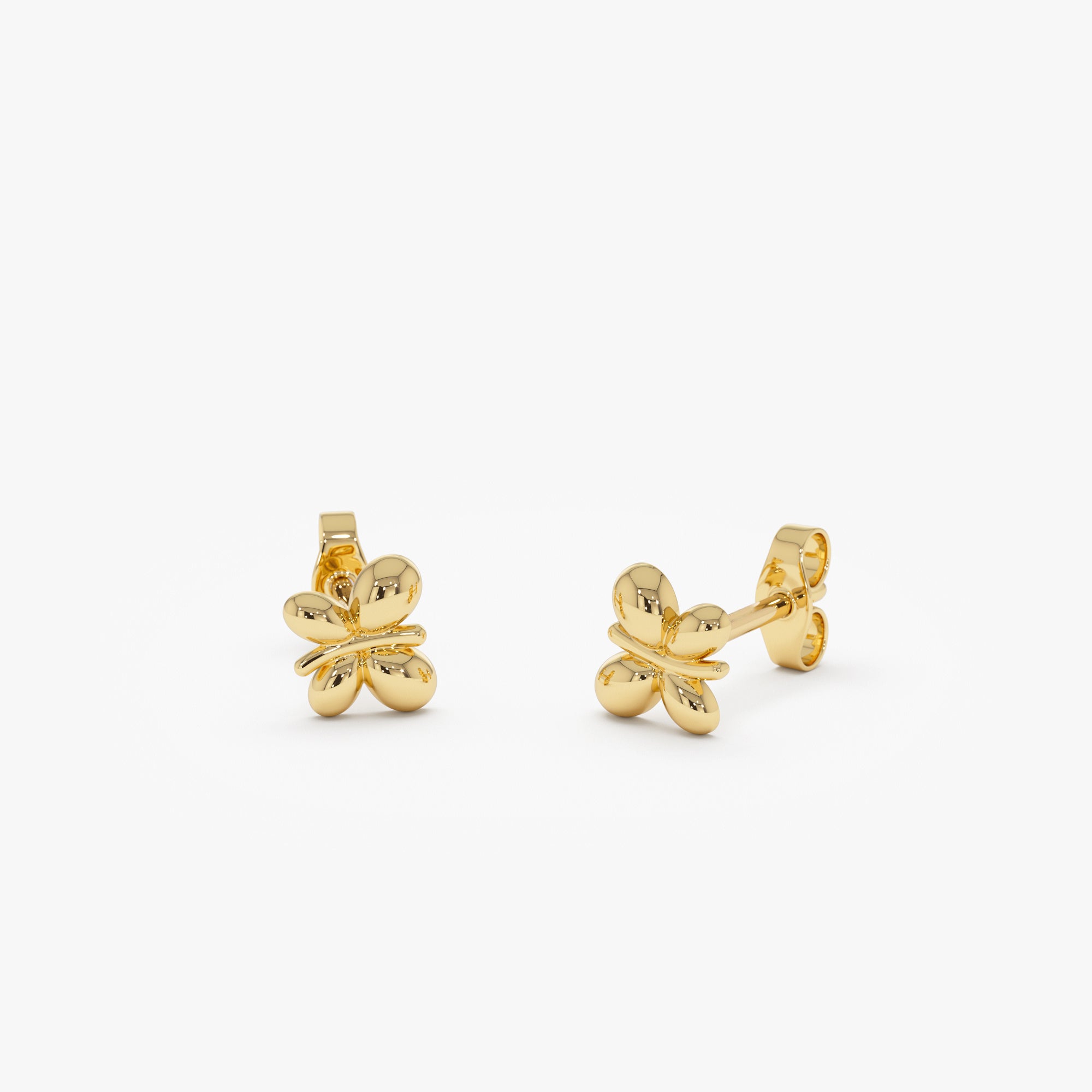 Bubble Butterfly Stud Earrings