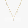 Marquise Diamond Dangling Necklace