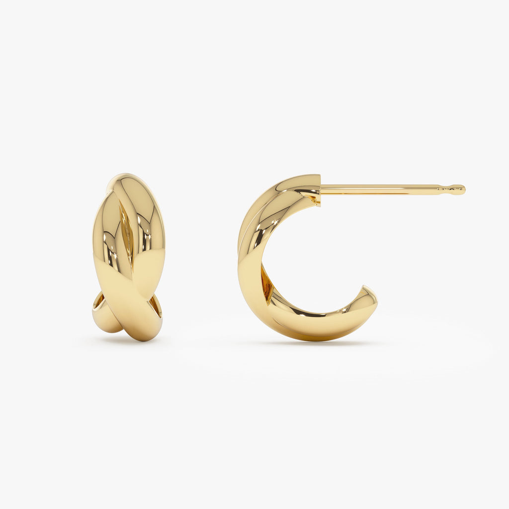 Chunky Twisted Hoop Earrings