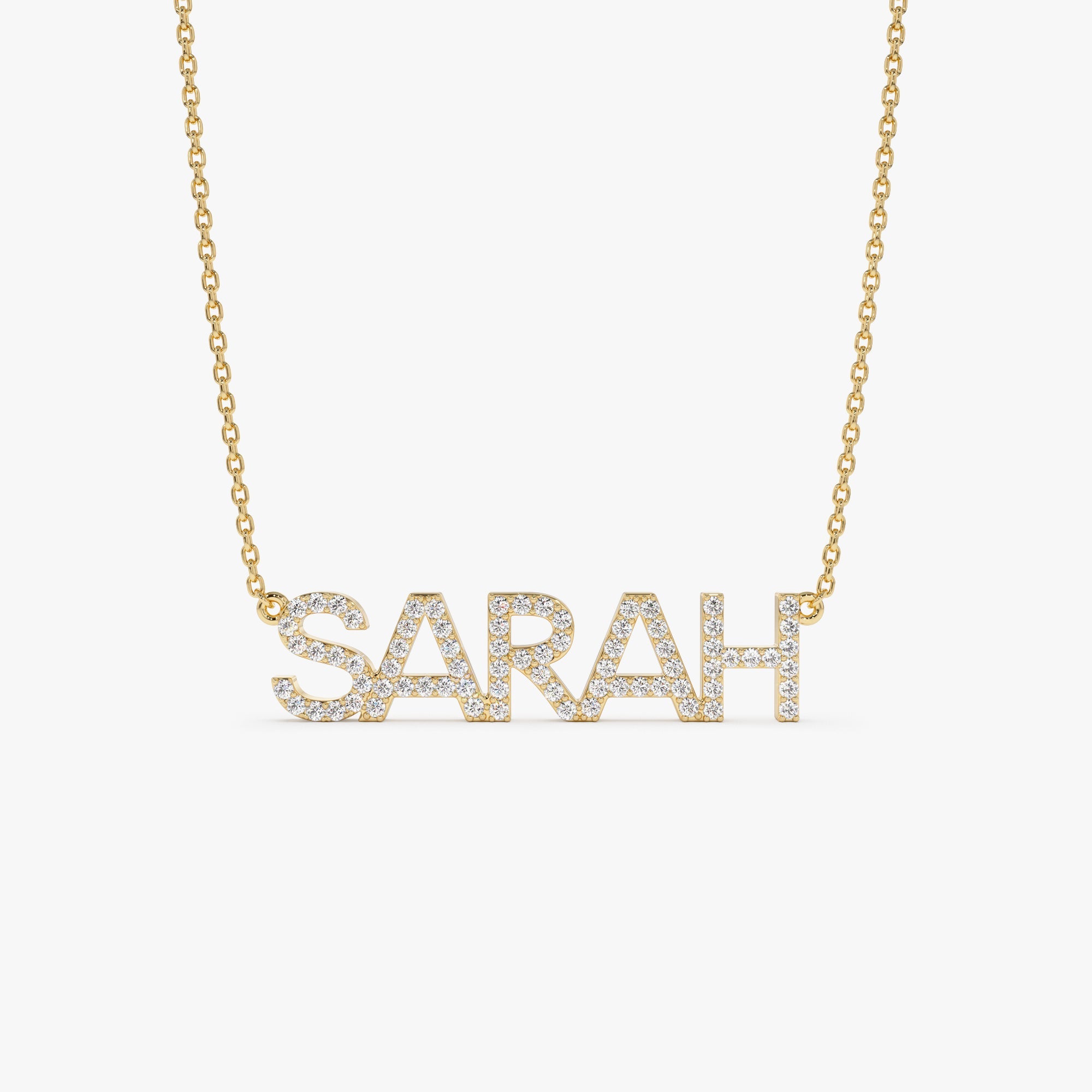 Dainty Layering Diamond Name Necklace