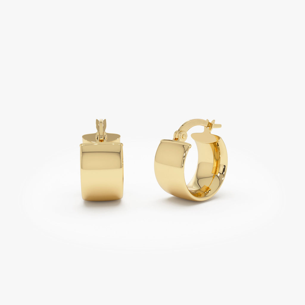 8MM Wide Hoop Earrings