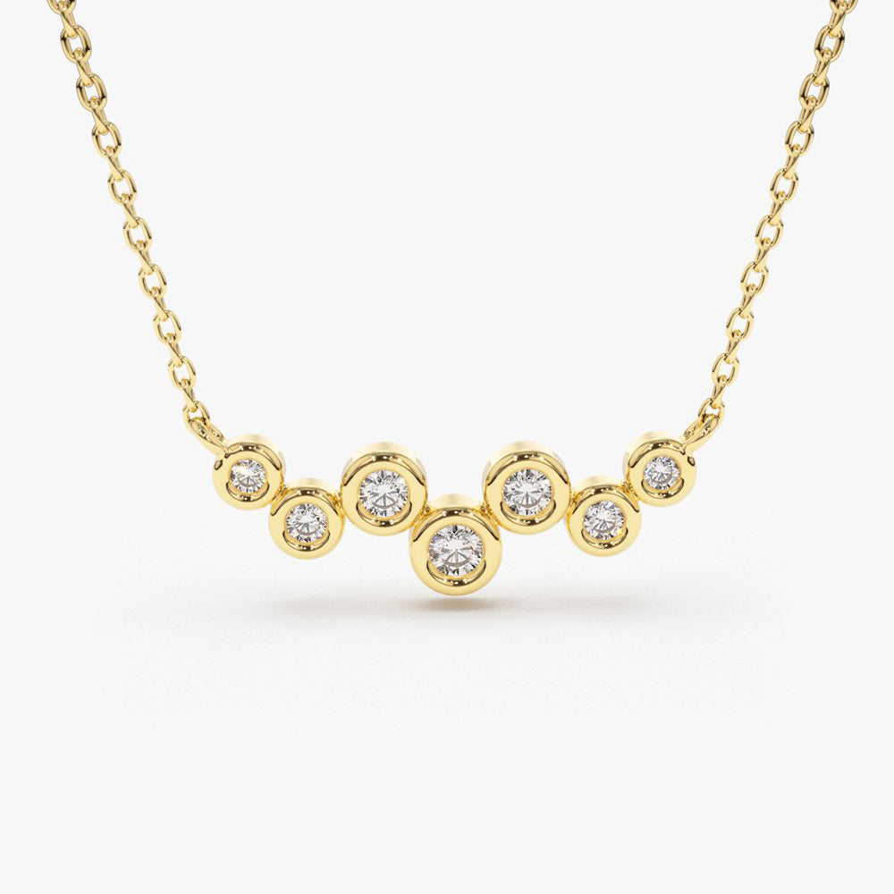 Floating Diamond Bubble Necklace