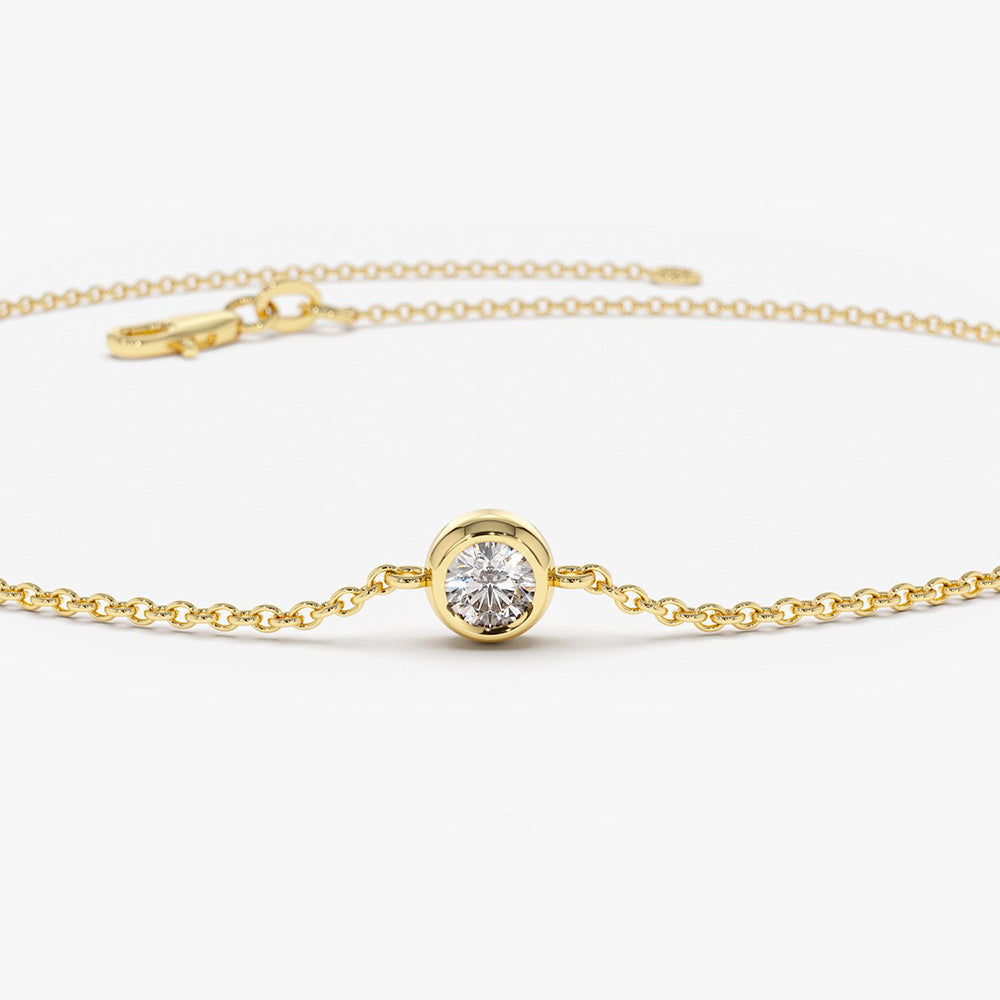 5 Stone Diamond Solitaire Bracelet