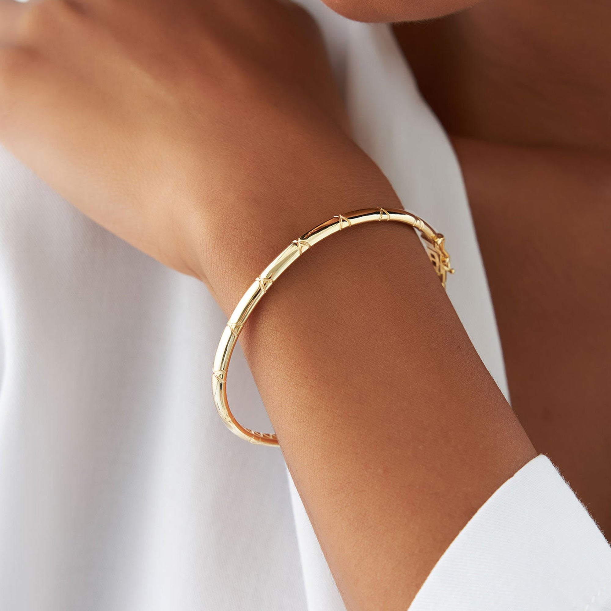 4MM Dome X Cut Design Bangle