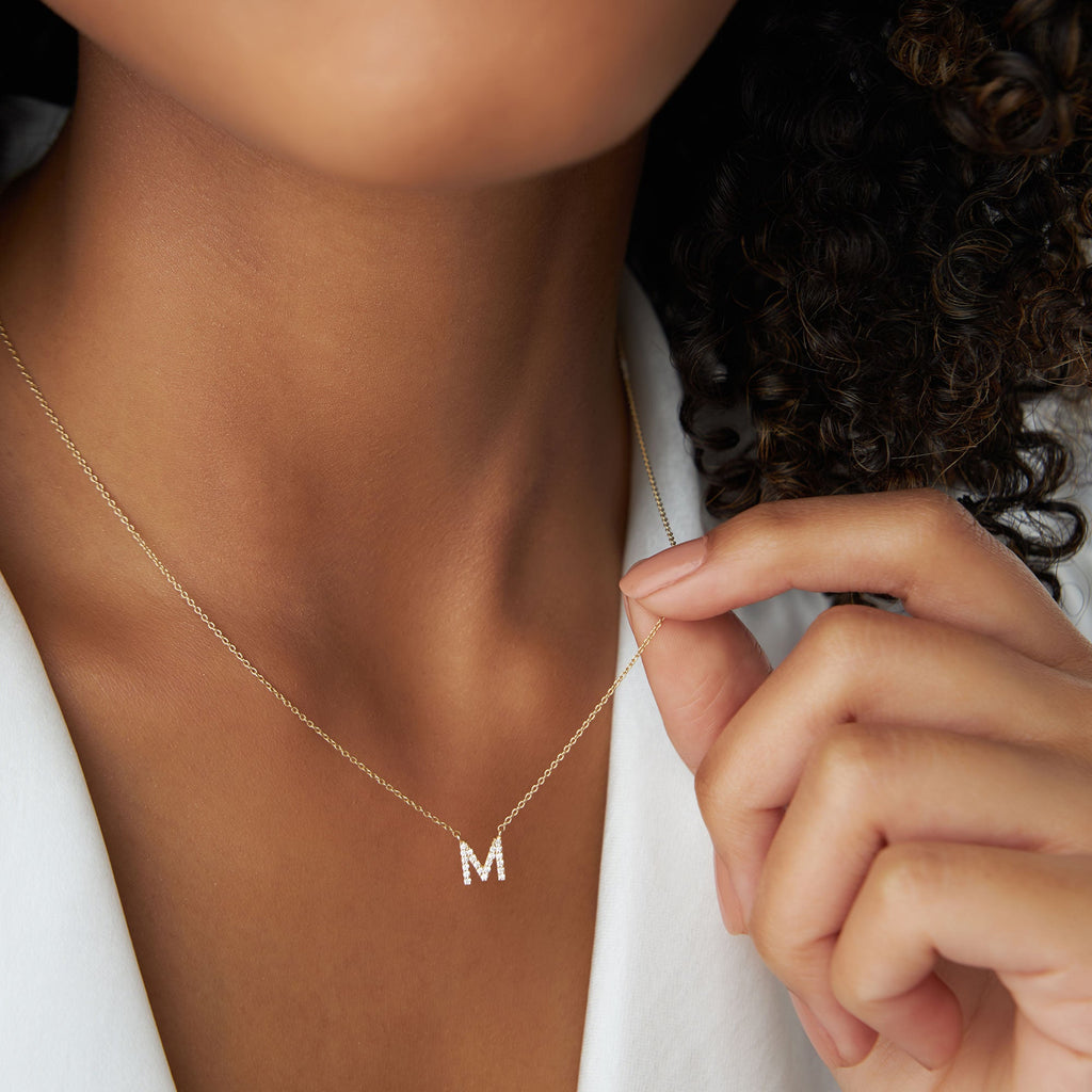 Diamond Initial Necklace