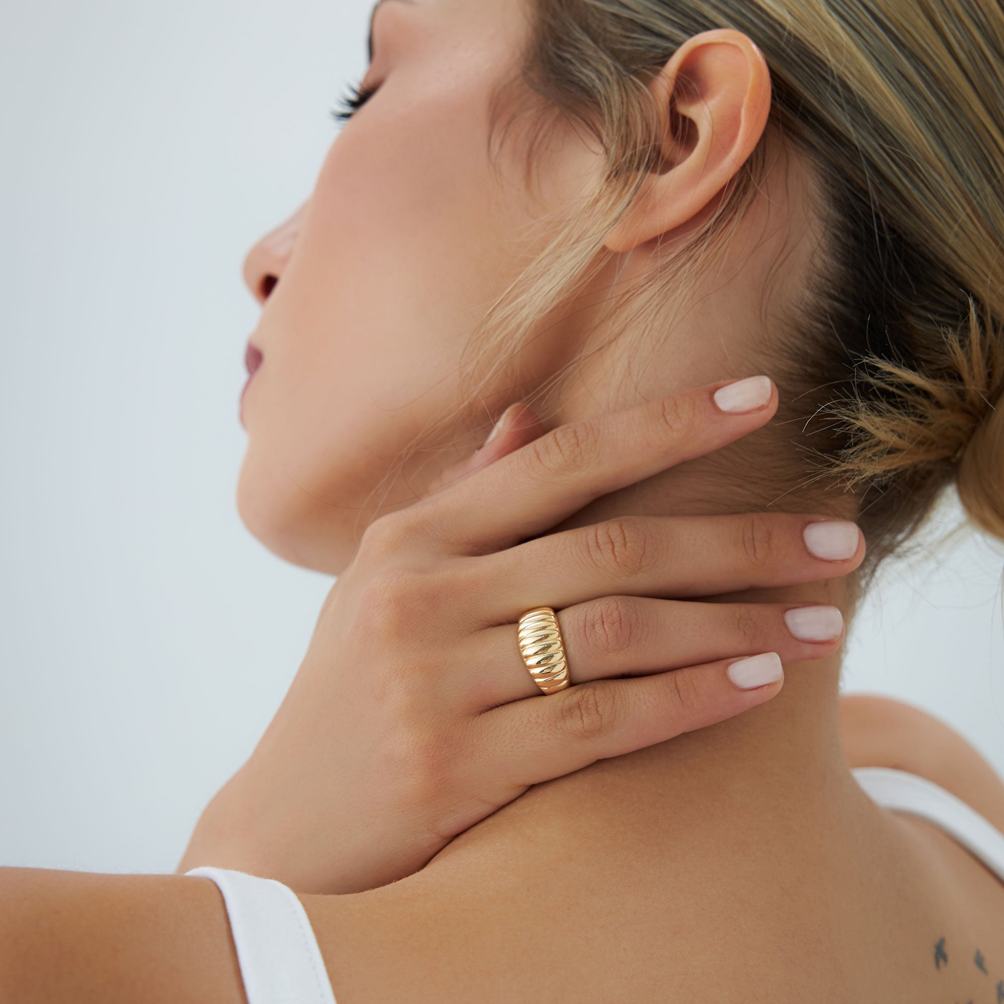Chunky Ribbed Statement Ring