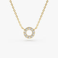 Mini Diamond Circle Necklace