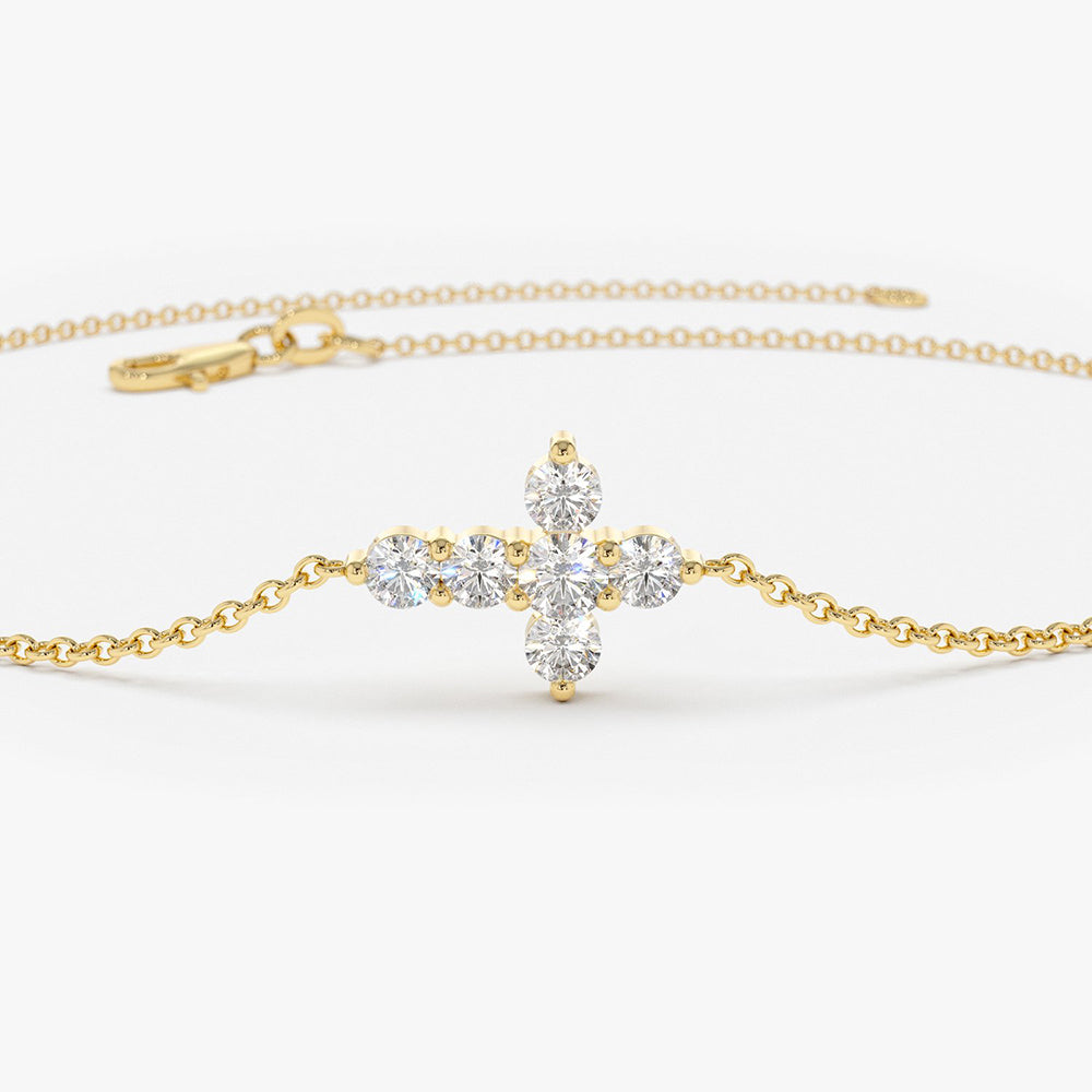 Diamond Cross Bracelet