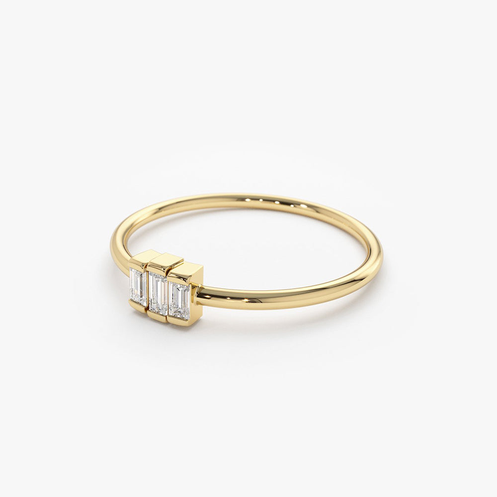 Baguette Trio Diamond Ring