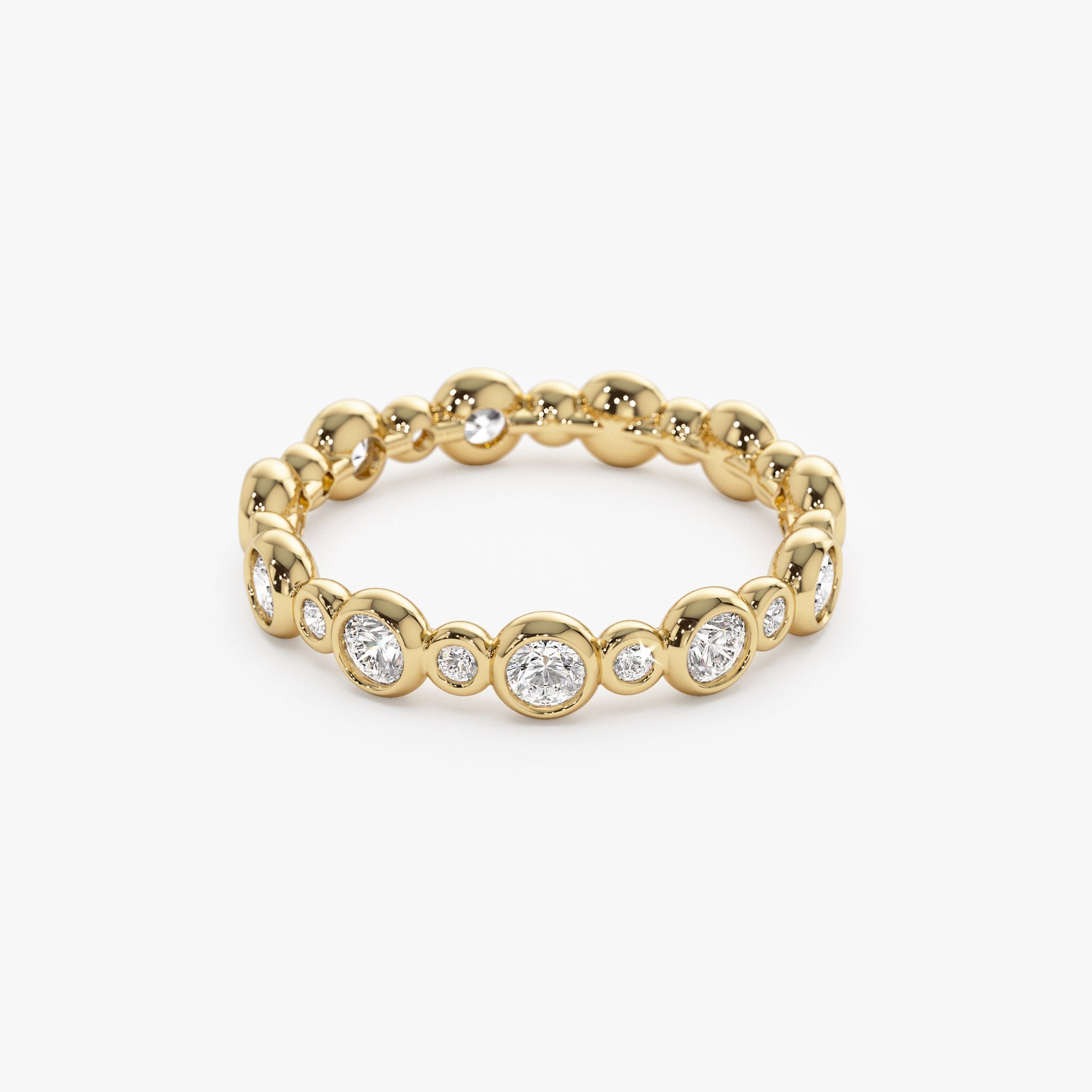 Bubble Diamond 3/4 Eternity Wedding Ring