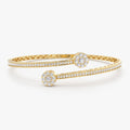 Cross Over Diamond Bangle Bracelet