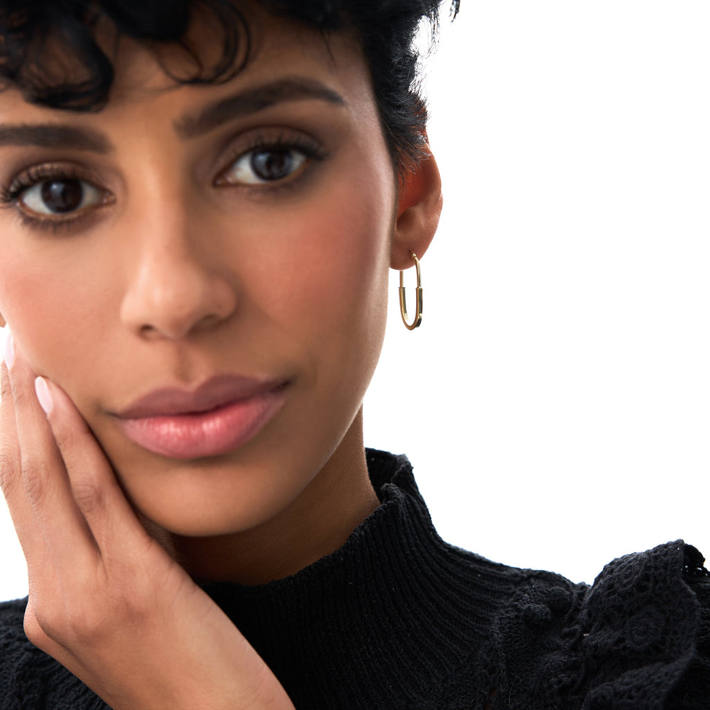 Flat Edge Hoop Earrings