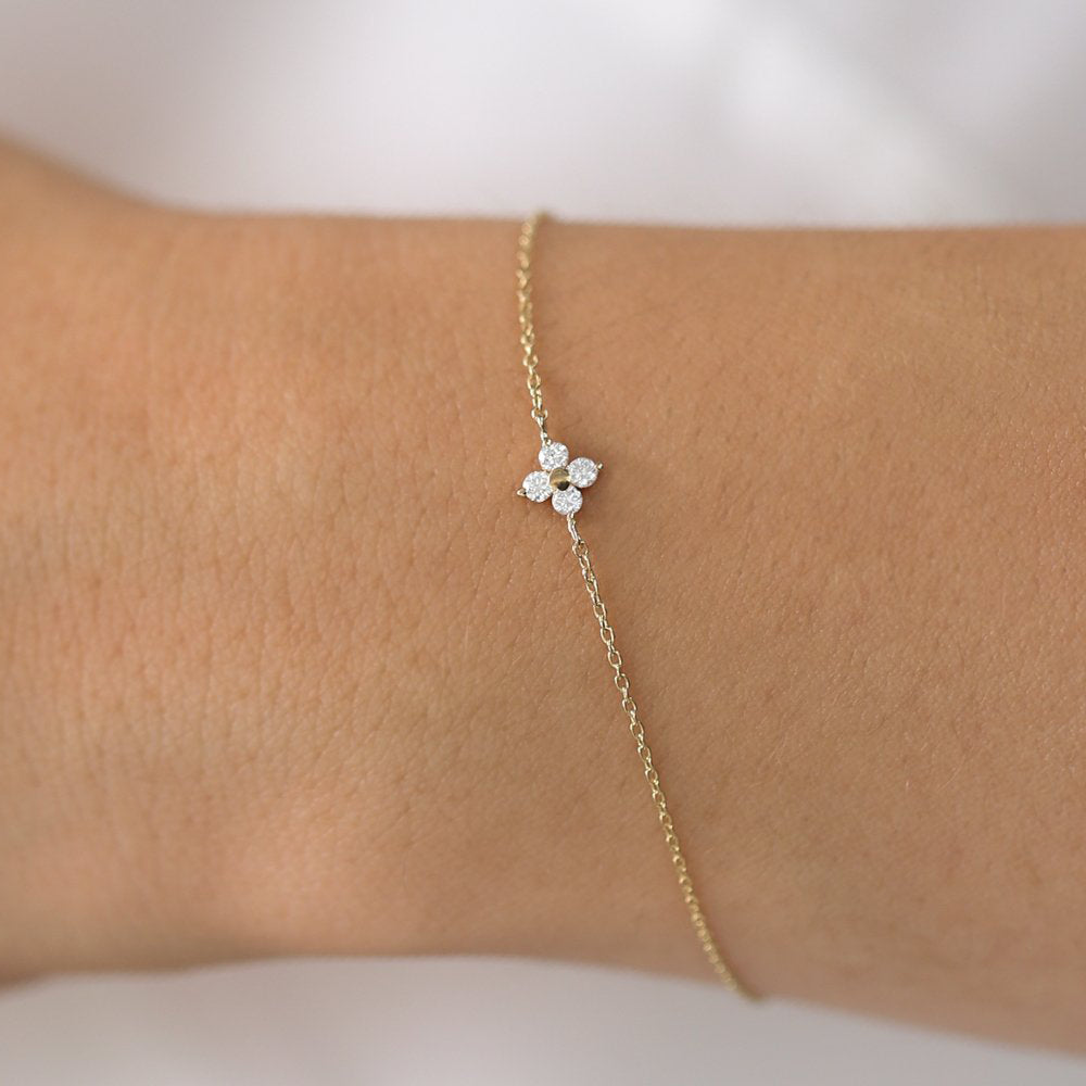 Diamond Clover Bracelet