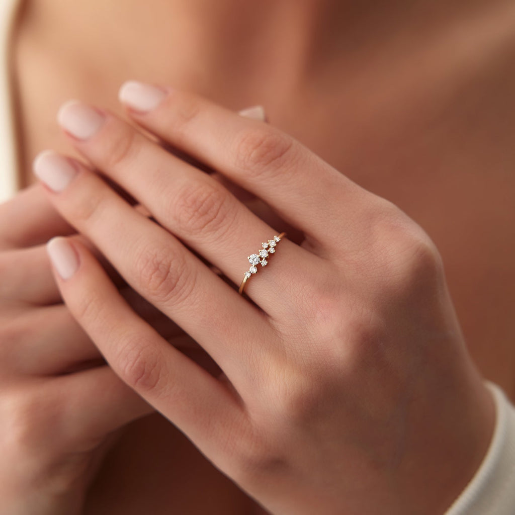 Diamond Cluster Ring