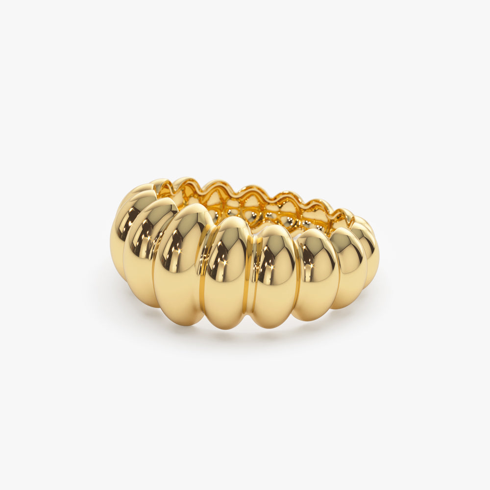 Bold Dome Croissant Ring