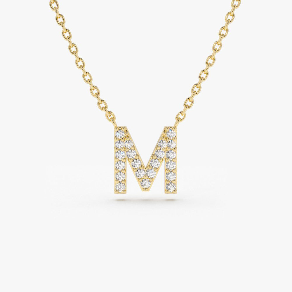 Diamond Initial Necklace